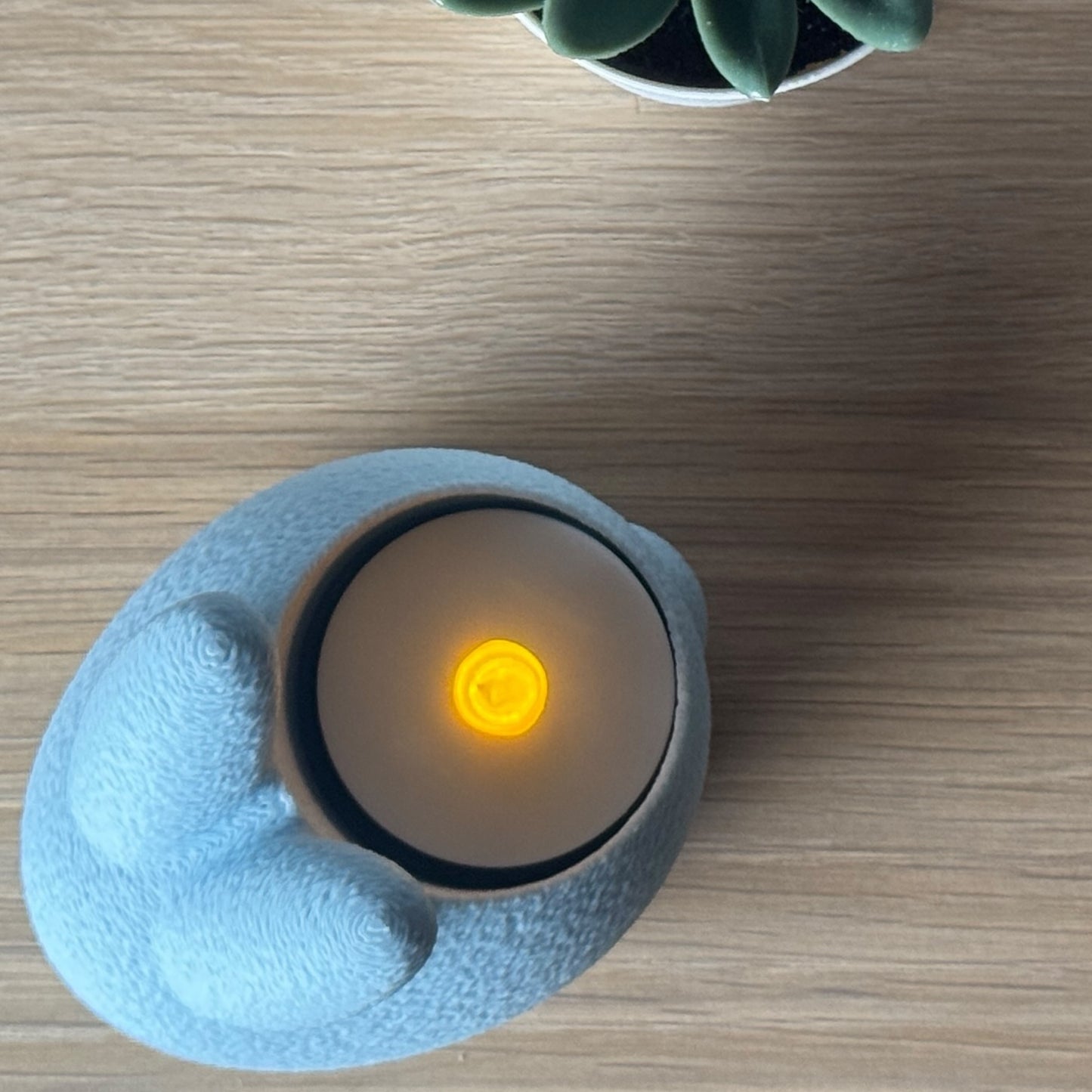 Bunny Tealight Candle Holder (Pastel Blue)