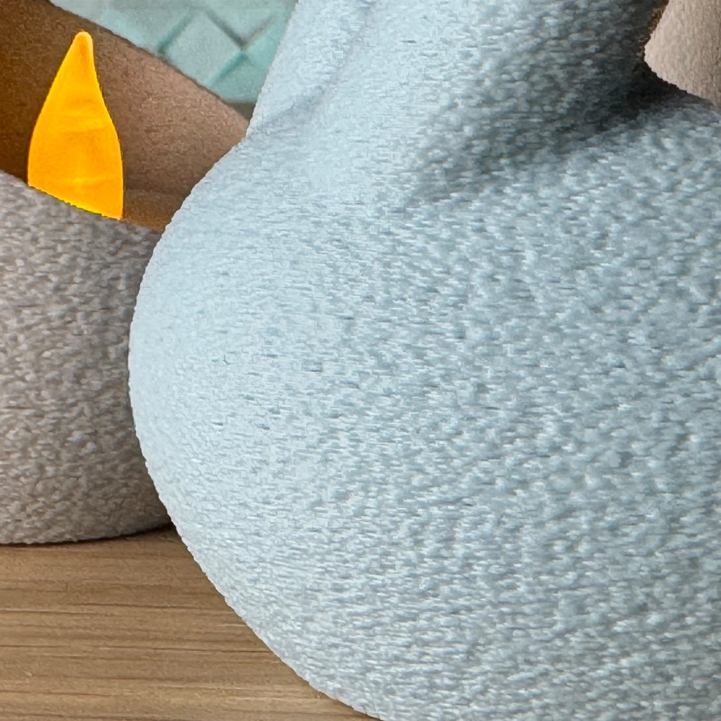Bunny Tealight Candle Holder Set - Pastel Blue & Grey