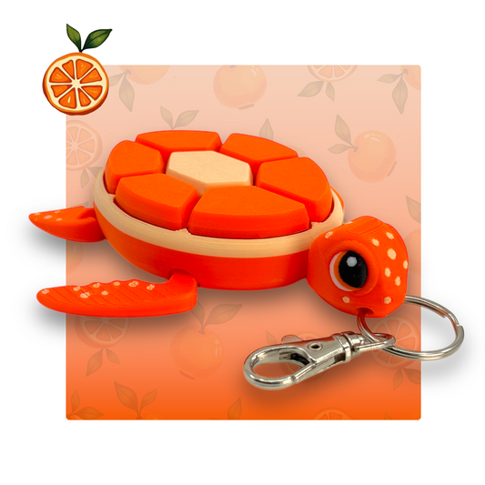 Orange Turtle Fidget Clicker