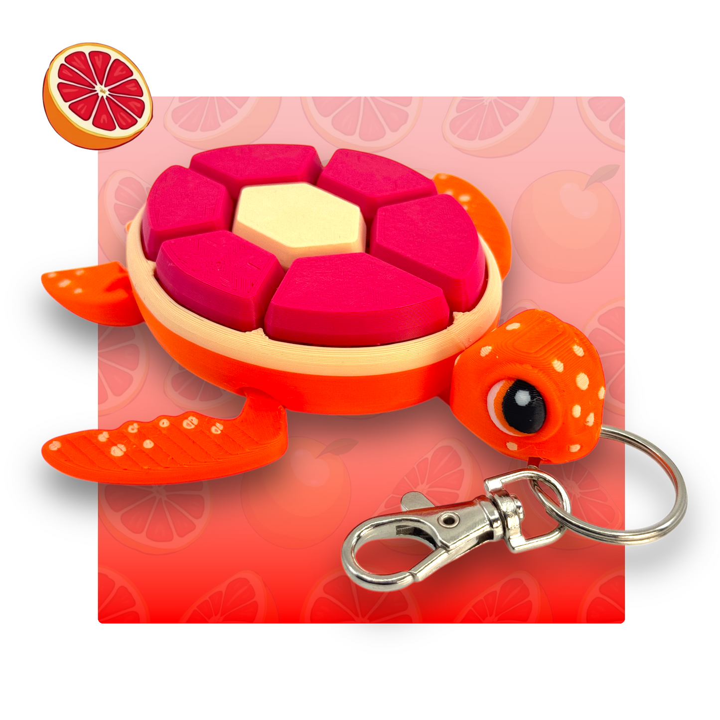 Grapefruit Turtle Fidget Clicker